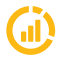 Bar graph/pie chart icon illustration